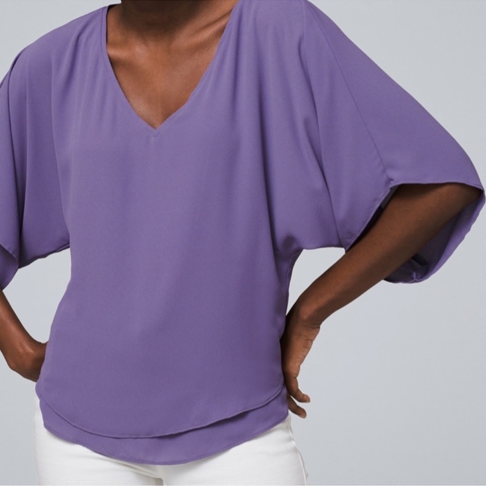 WHBM Kimono Sleeve Violet Blouse